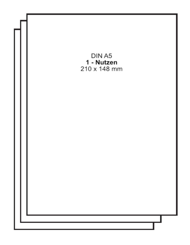 Schema eines bedruckbaren DIN-A5-Etikettenbogens